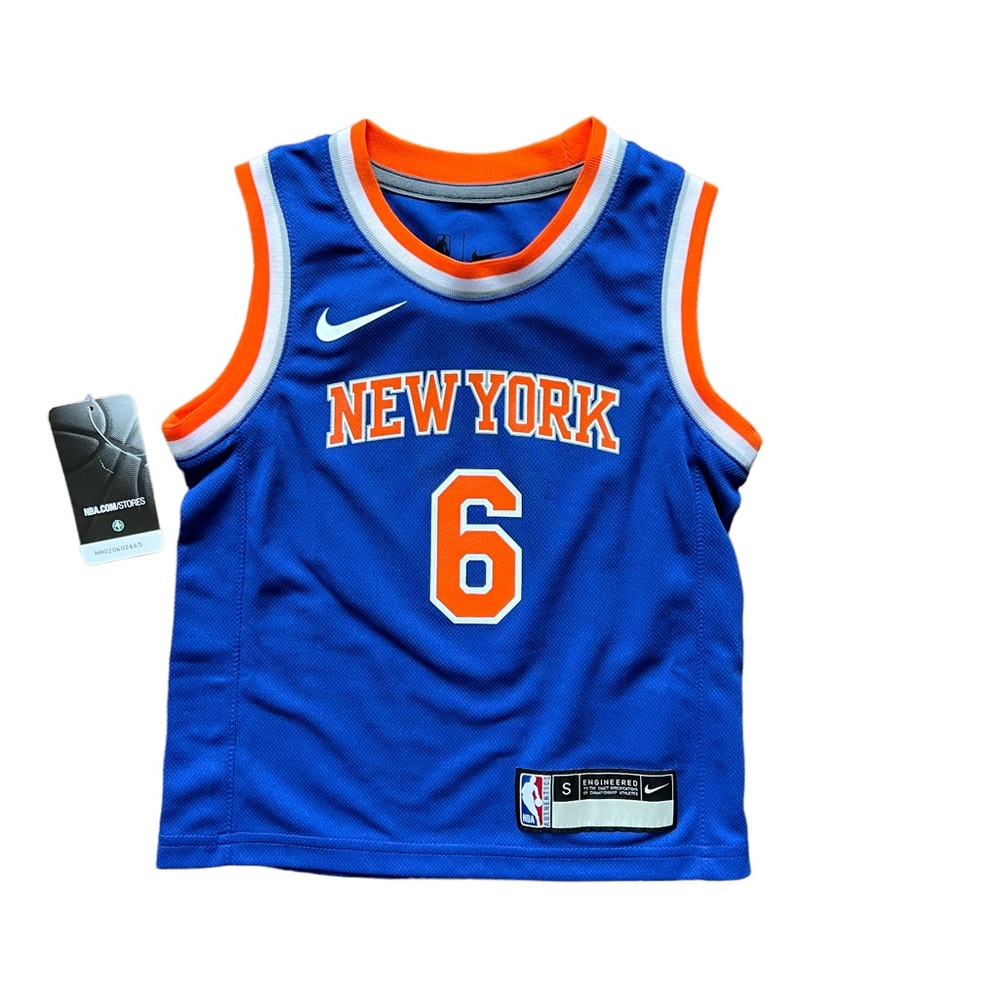 NY KNICKS JERSEY NIKE NBA JERSEY BOYS KNICKS JERSEY PORZINGIS #6 KIDS BASKETBALL